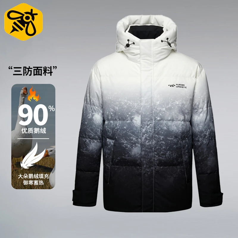 【蜂窝】新款宽松鹅绒【许魏洲同款】极光渐变羽绒服D1Q04300