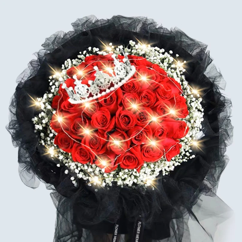 钟爱『33朵红玫瑰花束』送爱人老婆女朋友纪念日生日花束鲜花订购同城配送小时达