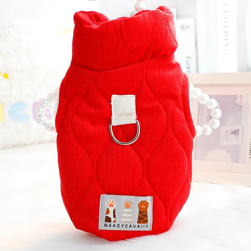 狗狗衣服秋冬装厚款猫咪公主高领棉衣马甲保暖小型犬泰迪宠物4854