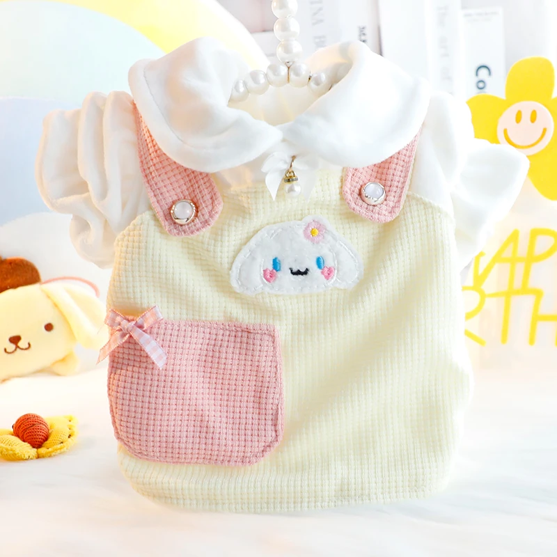 狗狗衣服秋冬装厚款猫咪公主泡泡袖背带棉衣裙小型犬泰迪宠物4869