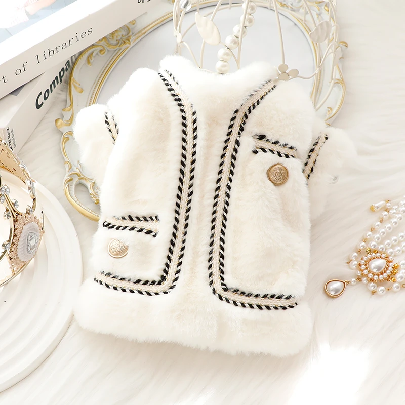 狗狗衣服秋冬装猫咪公主棉衣香风ins毛毛保暖泰迪小型犬宠物2973