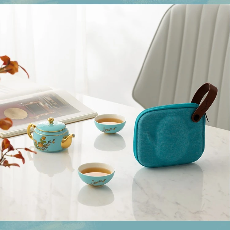 西湖蓝旅行茶具套组【集合】