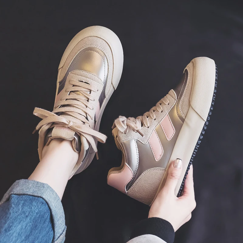 【YU】加绒与不加绒高帮2025百搭秋冬季休闲鞋运动厚底板鞋女韩版