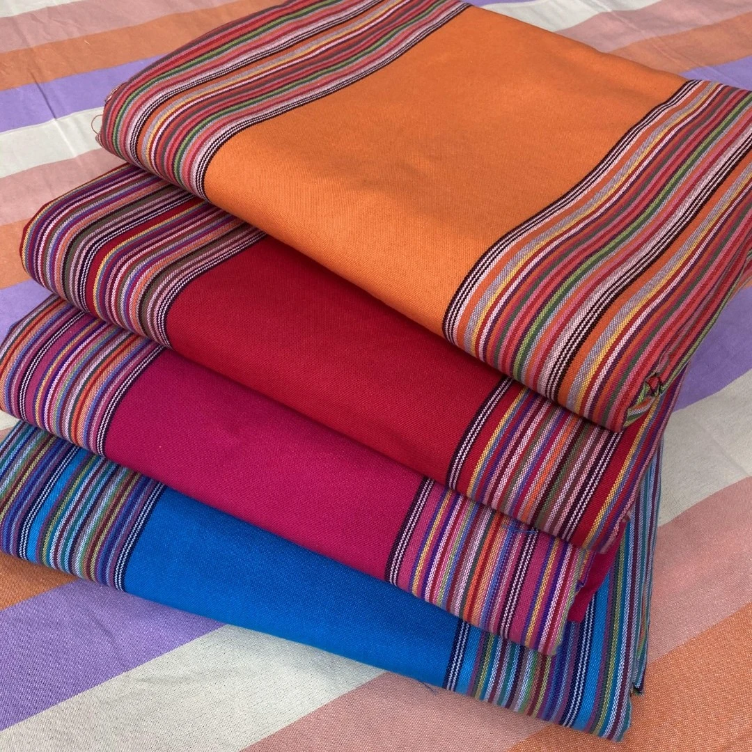 【民族风】色织精梳棉老粗布加厚两面条经典纹柔软炕单睡单透气床单