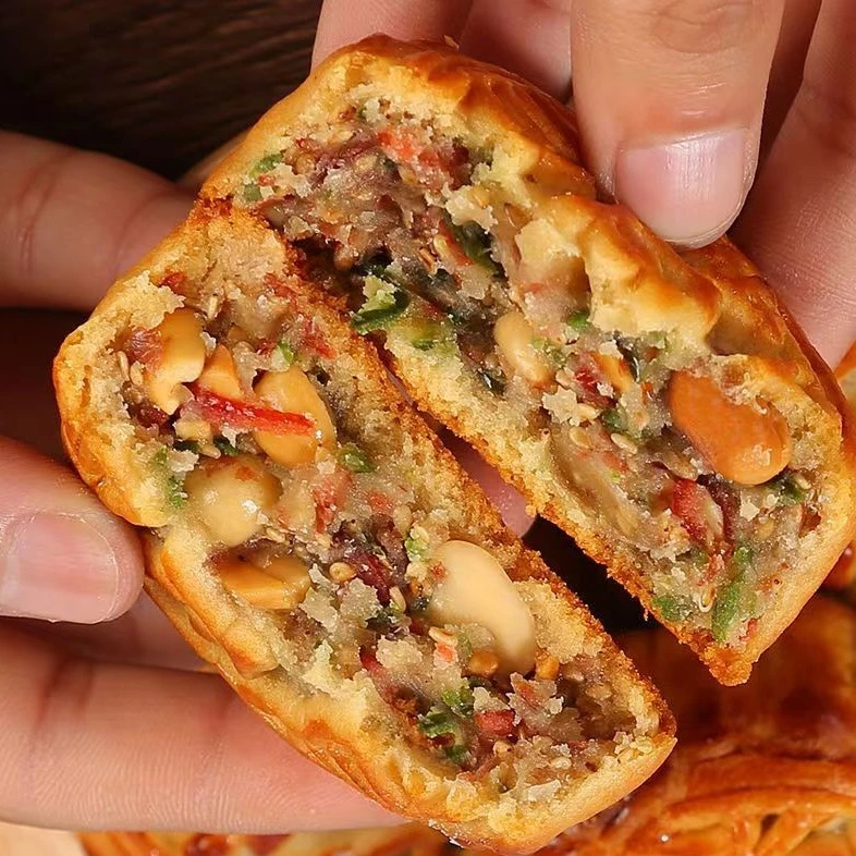 【2斤】净重老五仁大月饼传统糕点广式中秋月饼100克/个整箱批发