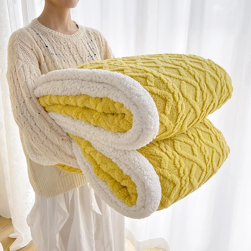 毛毯秋冬季加厚加绒珊瑚绒办公室午睡毯学生羊羔绒法兰绒毯盖被子