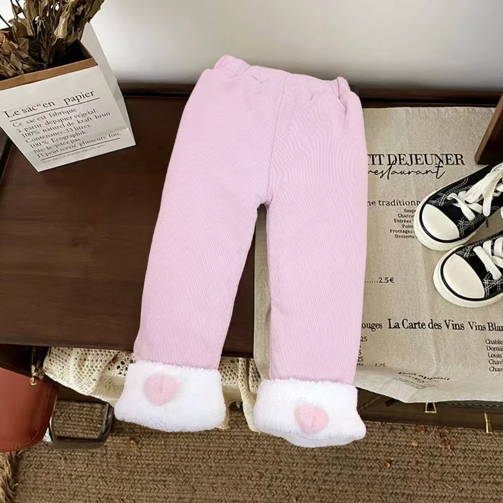 秋冬加绒加厚毛球棉裤秋冬宝宝外穿ins秋冬女童百搭时尚保暖 Q203