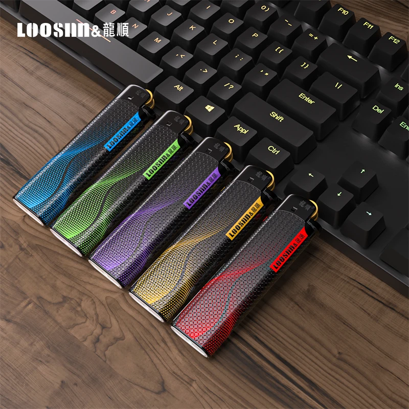 龙顺砂轮打火机品牌滑轮滚轮式个性创意新潮家用明火送男女