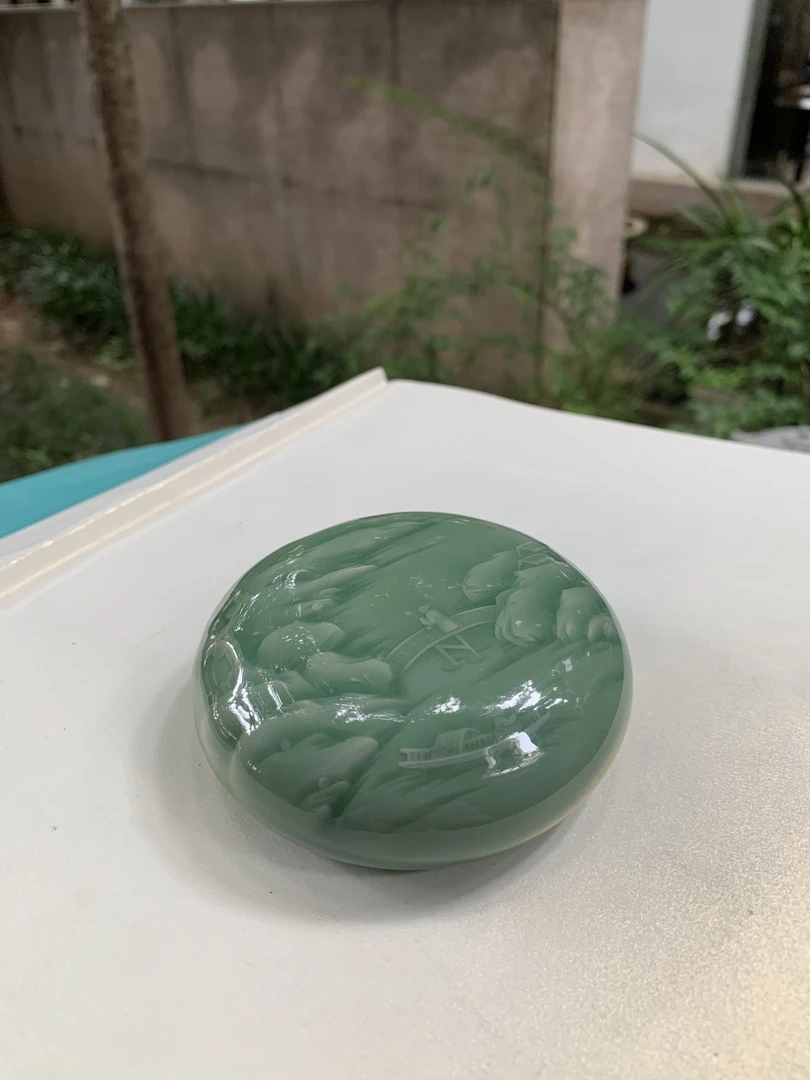 杨江鹏梅子青手工清隐盖置
