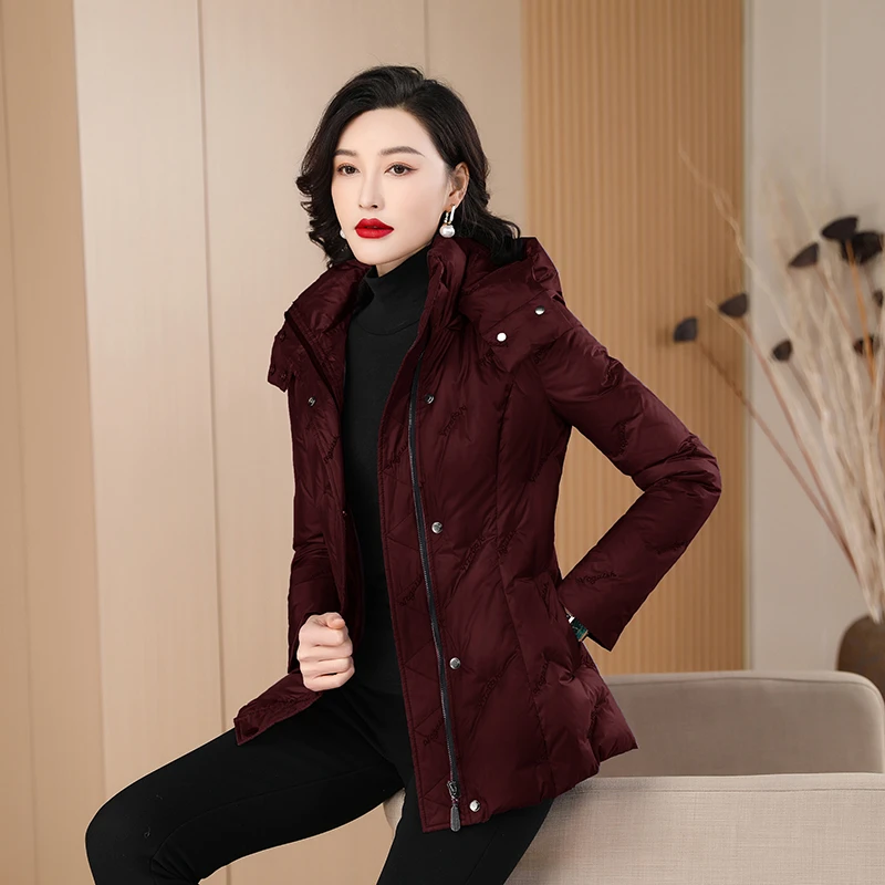 2024炸街羽绒服轻薄短款女保暖白鸭绒高级感新款修身免洗外套6212