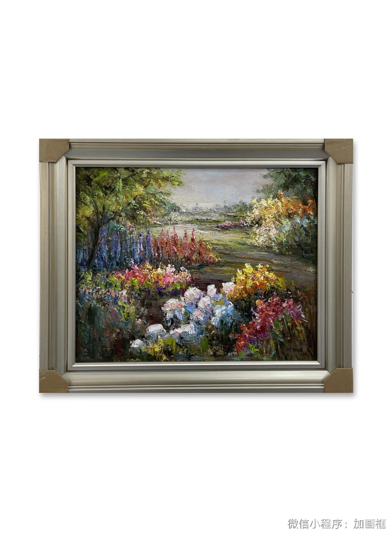 纯手工油画自己画 刀厚彩意象 花卉卧室挂画现货尺寸50×60