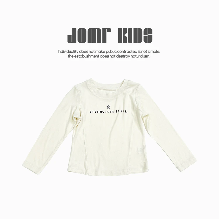 JM824188 儿童春季韩版百搭长袖字母印花T恤外穿打底女童上衣薄