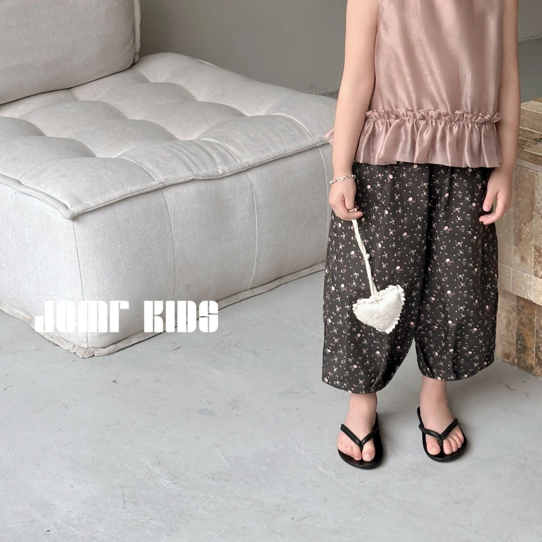 【嗒囜】女童夏季百搭碎花裤子儿童时尚洋气防蚊休闲长裤 JM824363