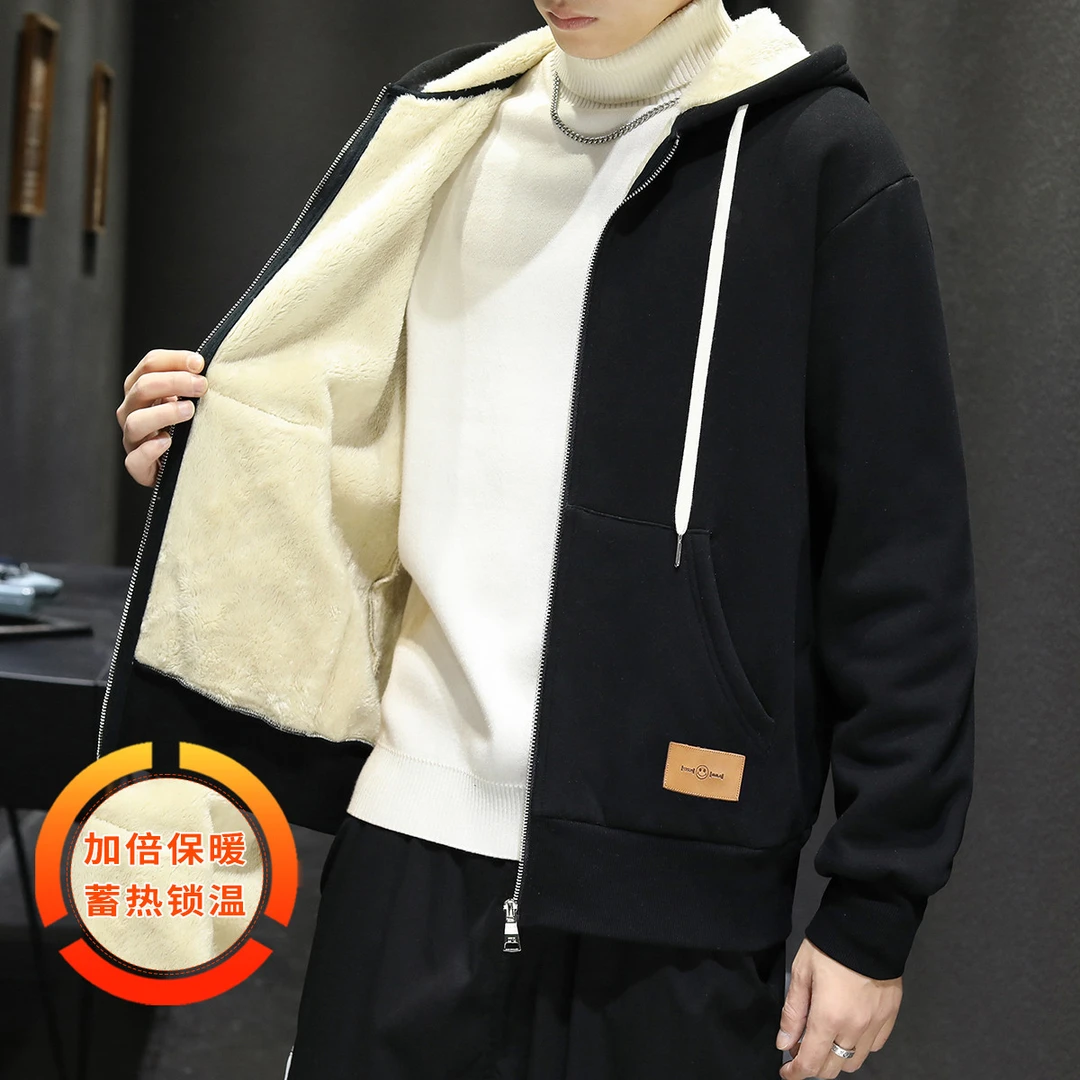 【清仓福利】加厚加绒舒适保暖外套女上衣宽松显瘦开衫连帽女棉服