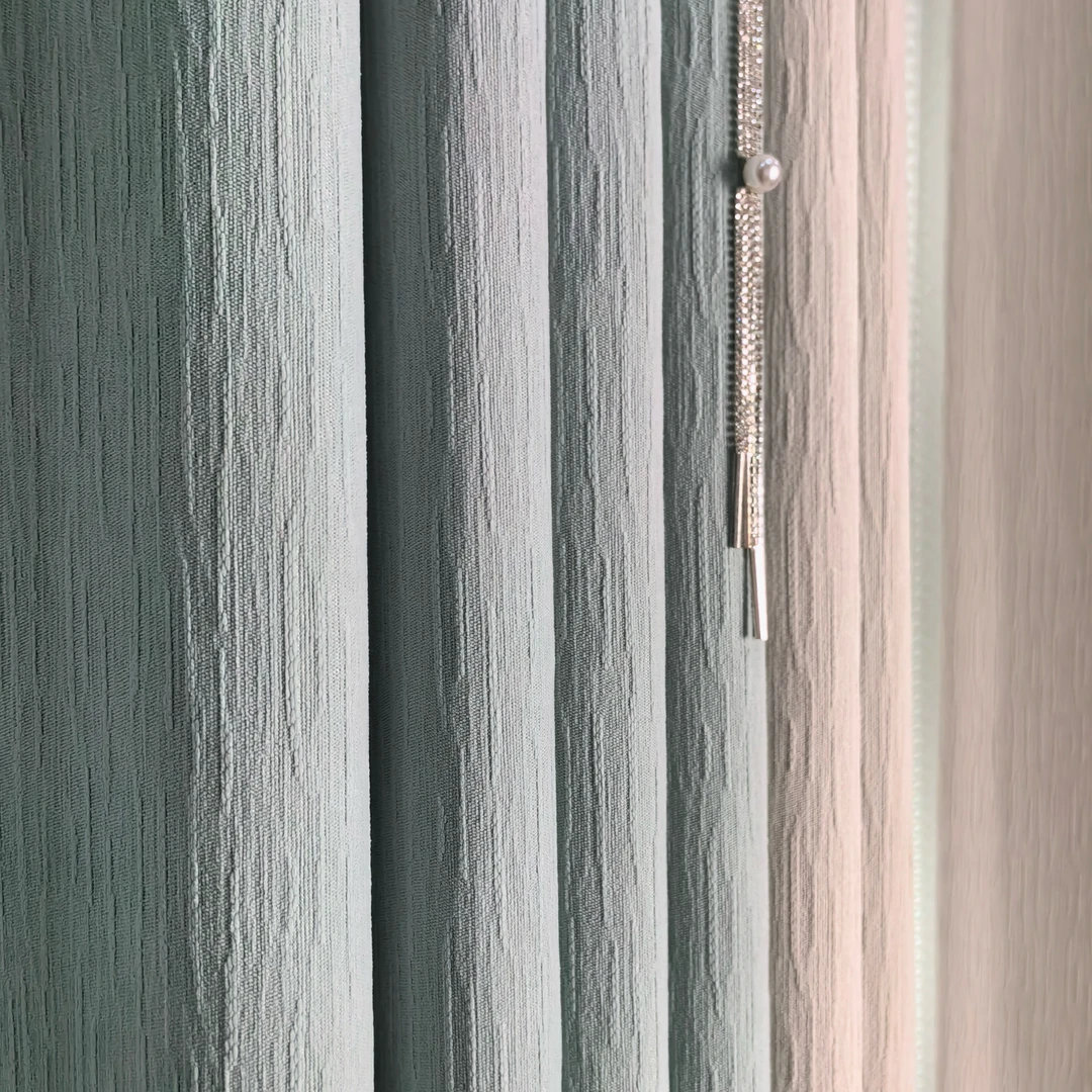 2366法兰雪尼尔薄荷曼波低饱和清新自然浪漫氛围