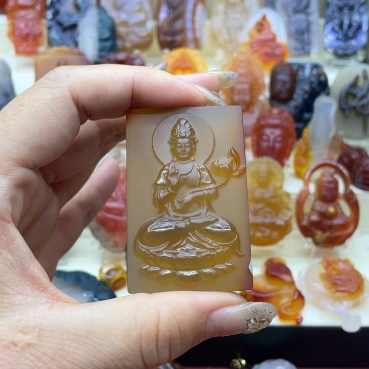 玛瑙/玉髓吊坠(赠链)未镶嵌金*吊坠