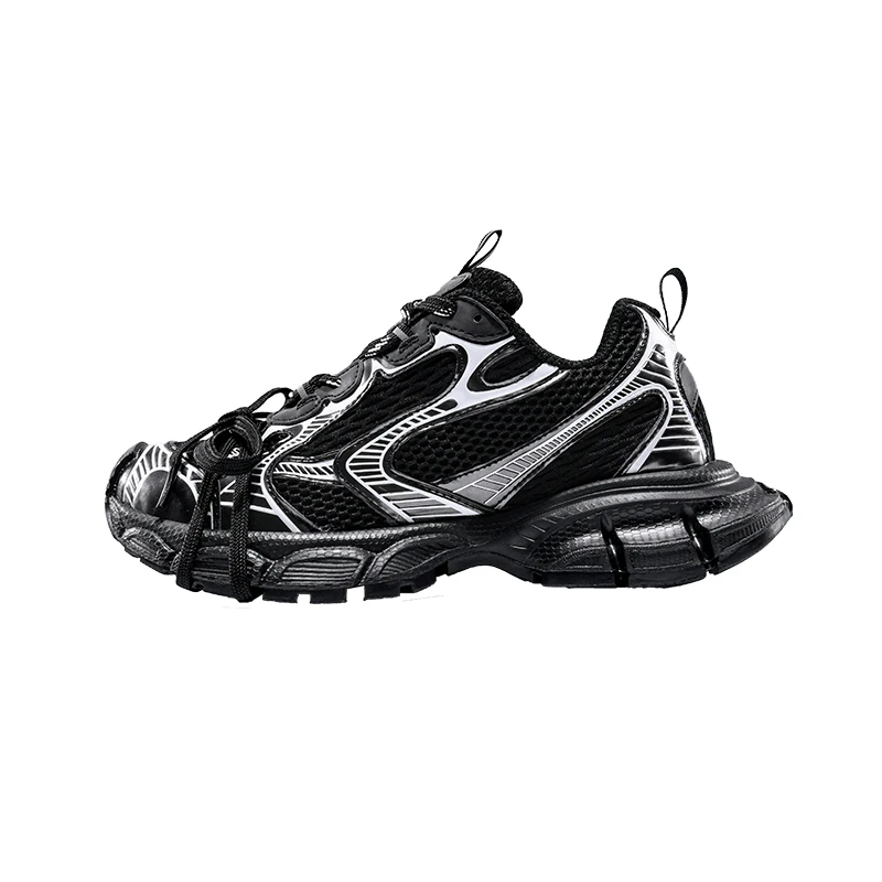 3XL老爹鞋2024新款全色系情侣款复古做旧秋冬休闲百搭厚底增高鞋