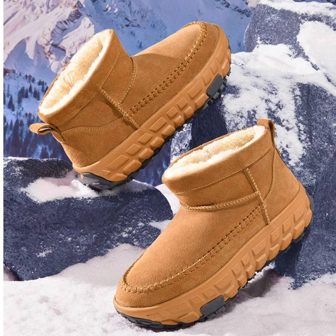 H8雪地靴2024男女秋冬厚底皮毛一体加绒加厚百搭防寒保暖棉鞋
