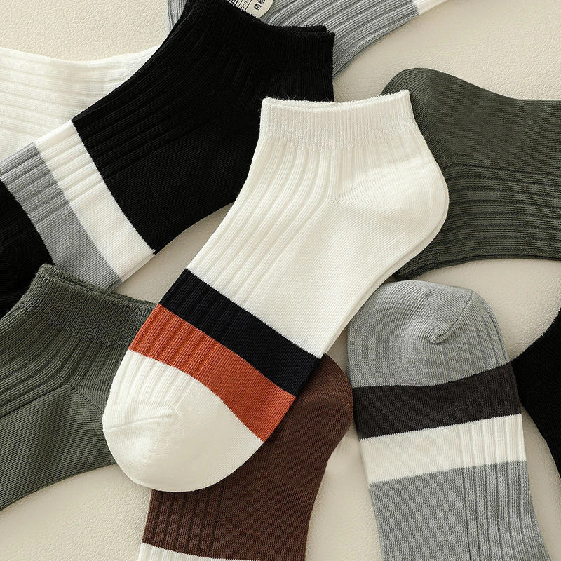 男袜 棉质袜子短款潮百搭春夏薄款防臭吸汗透气船袜
