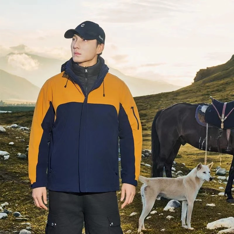 ANYWEAR 安尼威尔 | 冲锋衣三合一男款秋冬户外防水防风外套情侣