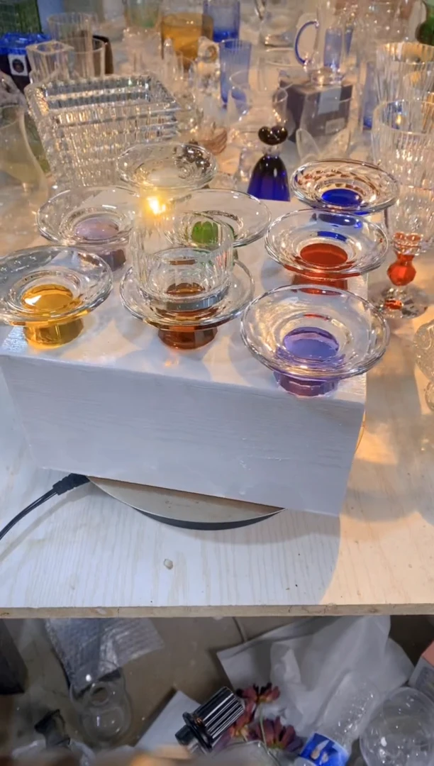 【闪购商品】透明水晶小茶杯小钵子