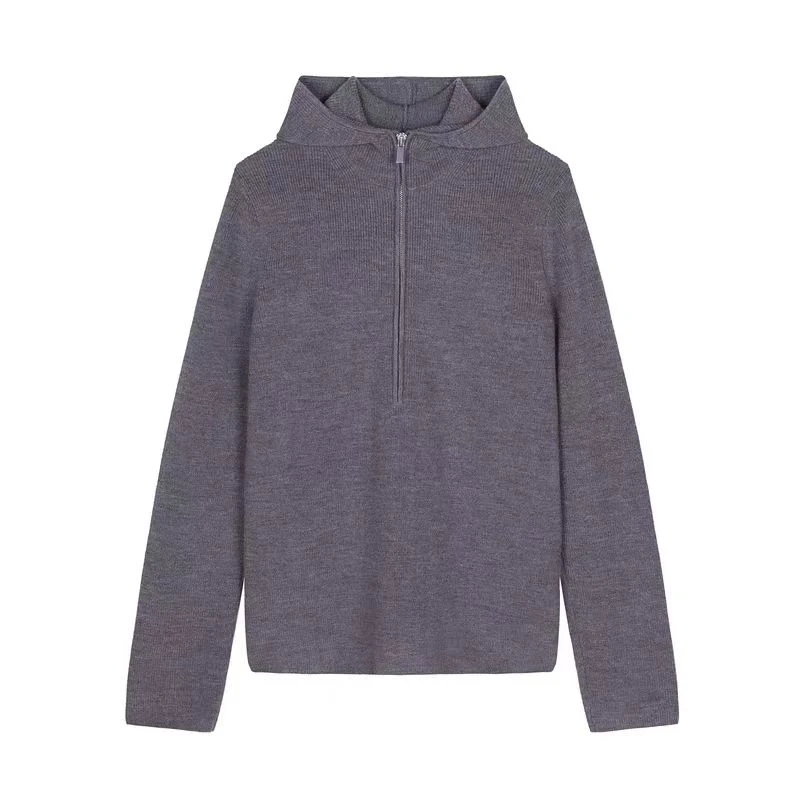 J002【商场同款】江南家 新品针织衫连帽长袖时尚秋冬