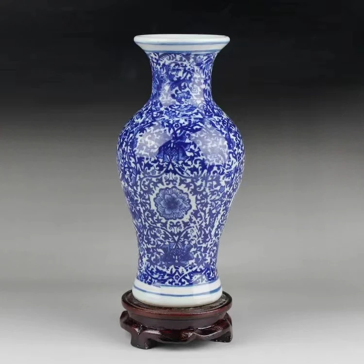 景德镇青花赏瓶+代拍链接+直播间展示藏品发货