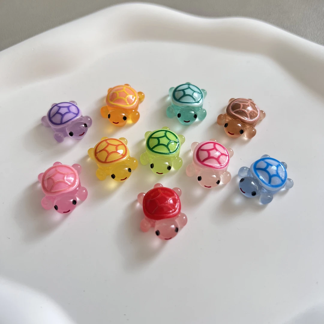 【直播拆】【一包3只】夜光迷你龟树脂摆件饰品玩具diy创意手工玩具