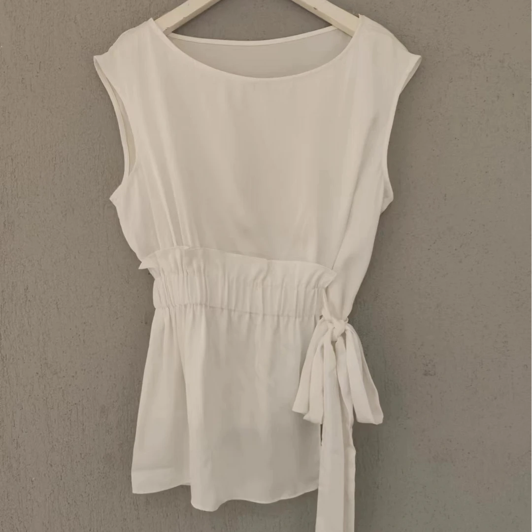 velwin蔚雯夏季新款白色百搭优雅时尚衬衫上衣LESS235B17本白色V1