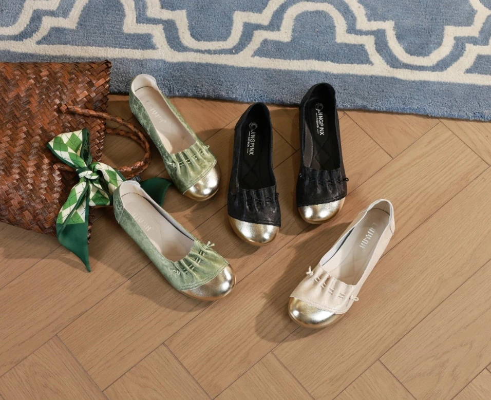 【朵苮品牌】2025新款中国风平底鞋时尚百搭单鞋女软底软面618