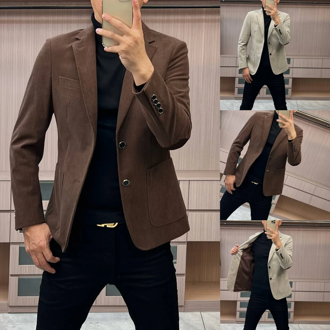 今晨优品-25秋新款轻奢雅痞时尚商务休闲西服外套简约百搭7186