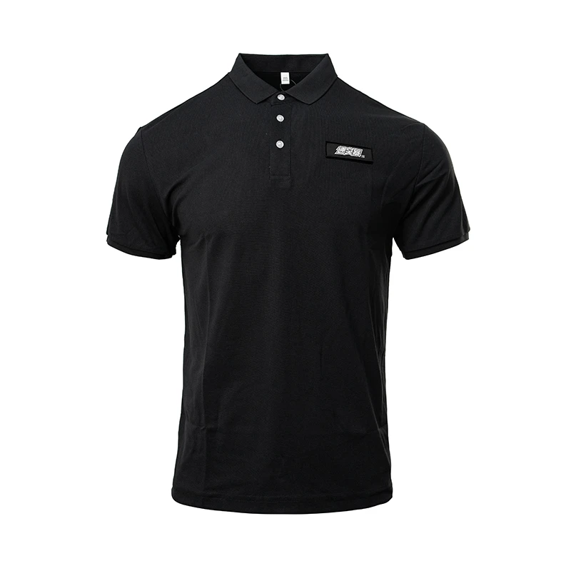 春夏季弹力运动短袖polo衫户外透气快速排汗翻领舒适男款魔术贴