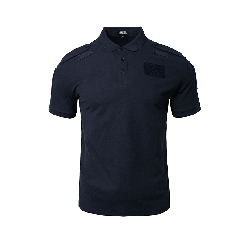 男士polo衫户外夏季修身战术挂扣翻领短袖t恤男凉感冰丝polo衫男