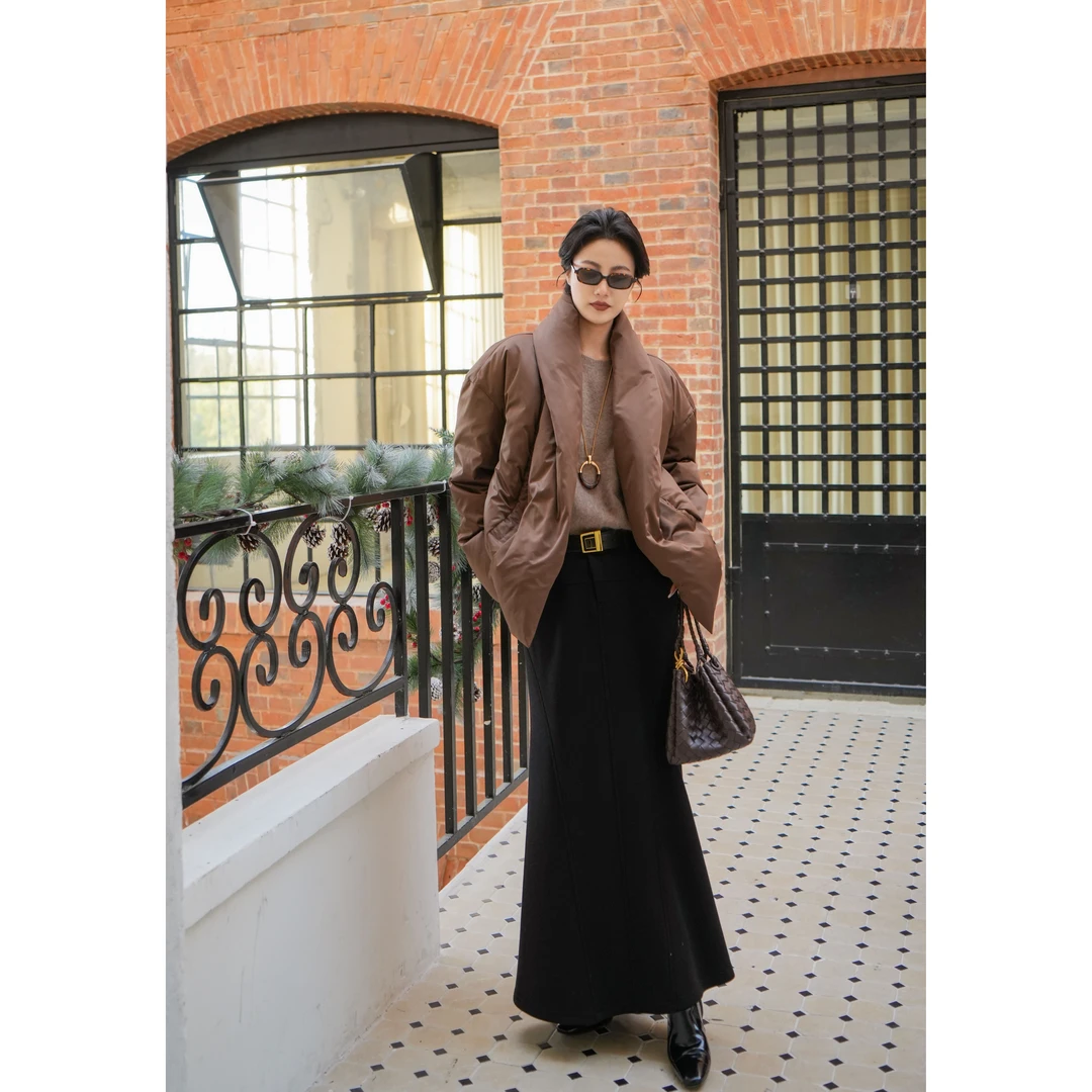 【修臀裙寒冬保暖版】大弹力加厚加绒显瘦线条设计半身长裙