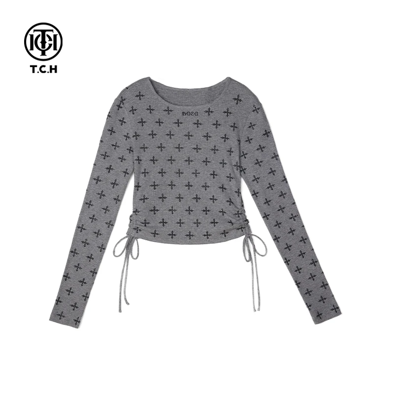 重庆大融城-2025秋季新款T恤修身打底衫女内搭T72C086013