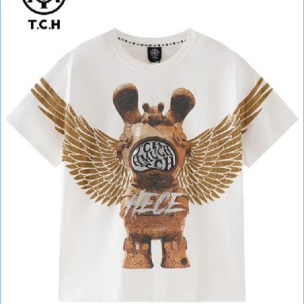 TCH服饰店播-春夏潮流百搭烫钻圆领太空兔T恤T72B106187