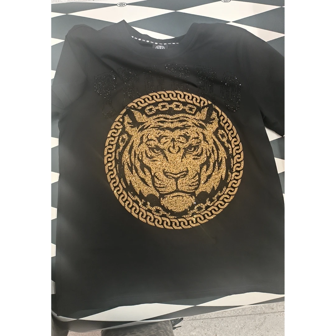 TCH服饰店播-潮牌时尚狮子头像霸气短袖女T69B106042