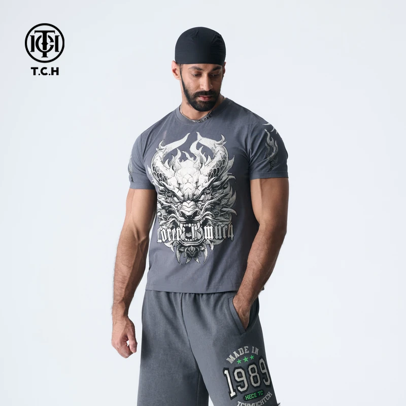 TCH2025新款经典烫钻大翅膀短袖T恤个性男女同款T72B106016