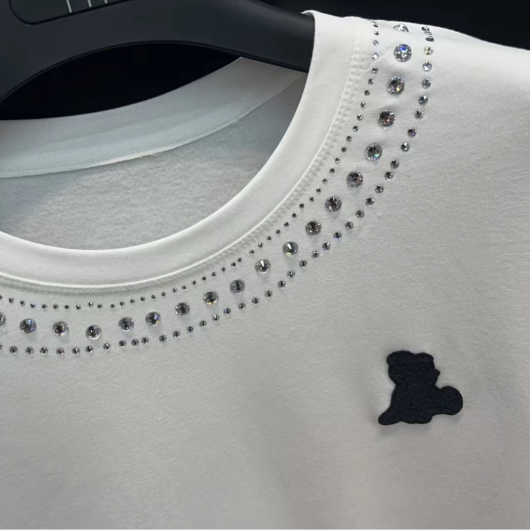 重庆-TCH潮牌烫钻时尚百搭简约经典款T恤 T72C11S9001