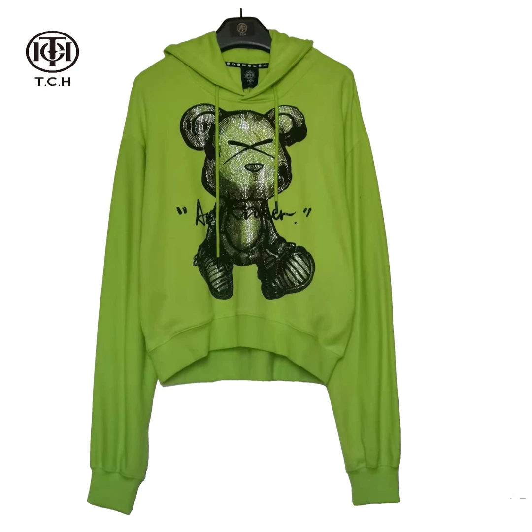 重庆大融城-TCH暴力熊绿色帽衫T21312C6011