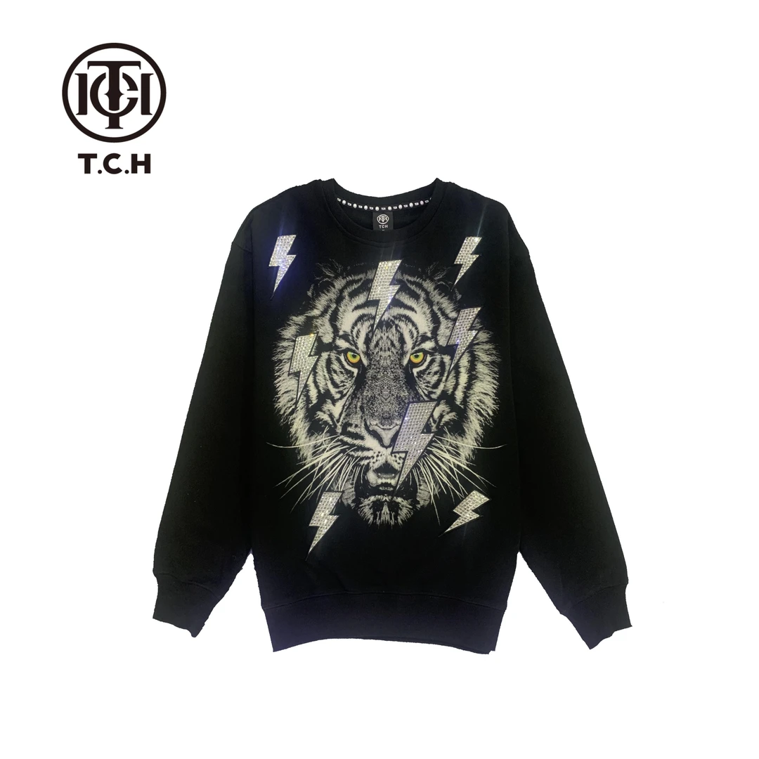 上海久光-虎头圆领黑色卫衣T66C116193