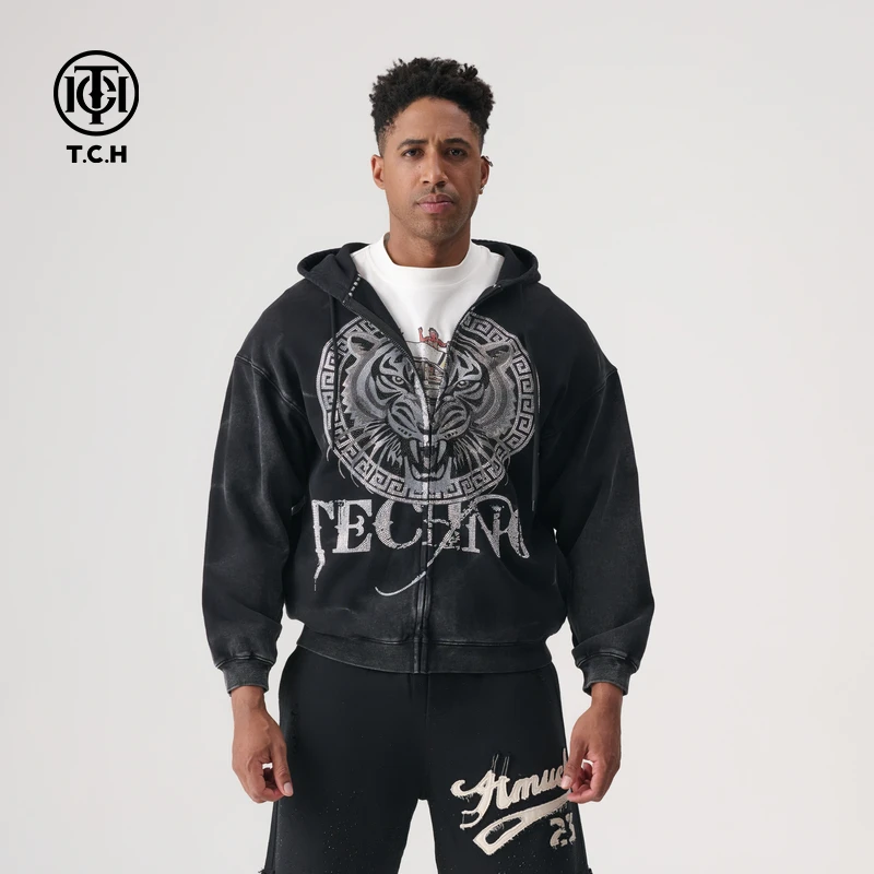 TCH服饰店播-春季连帽外套拉链衫经典系列T72A178011