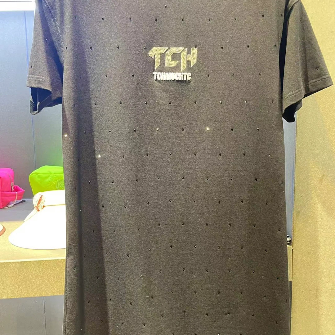 成都王府井TCH烫钻刺绣小标合身连衣裙女S69C306006