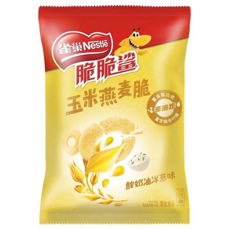 雀巢脆脆鲨玉米燕麦脆（酸奶油洋葱味）45g/袋