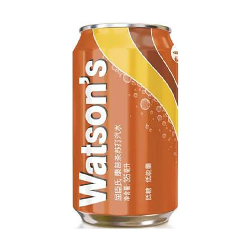 屈臣氏康普茶苏打汽水325ml/听