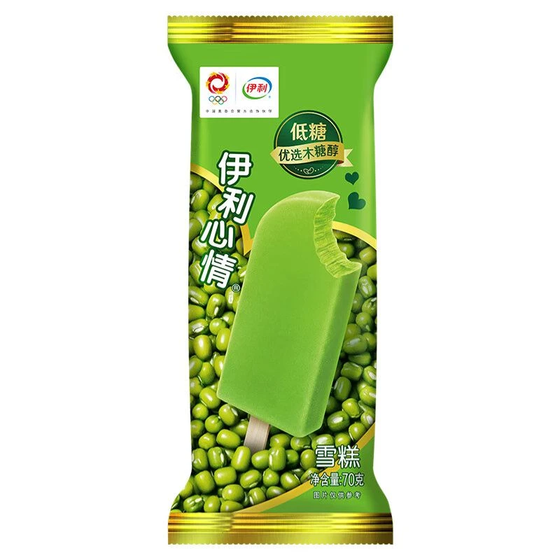 伊利心情低糖优选木糖醇绿豆雪糕 70g/支