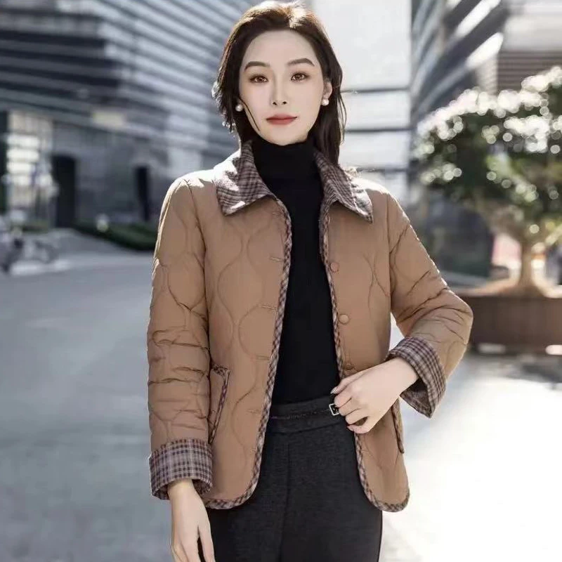秋冬加绒短款保暖棉服外套2024冬季新款轻薄时尚减龄休闲加厚棉衣