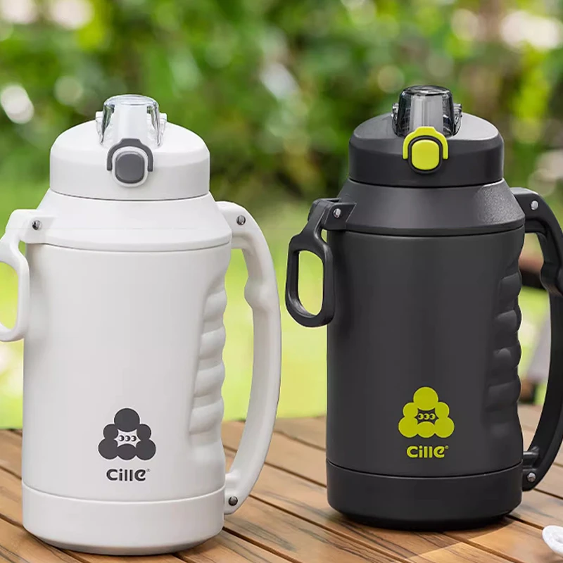 希乐保温杯大容量户外女士时尚弹盖滤网便携式高颜值ins旅游壶