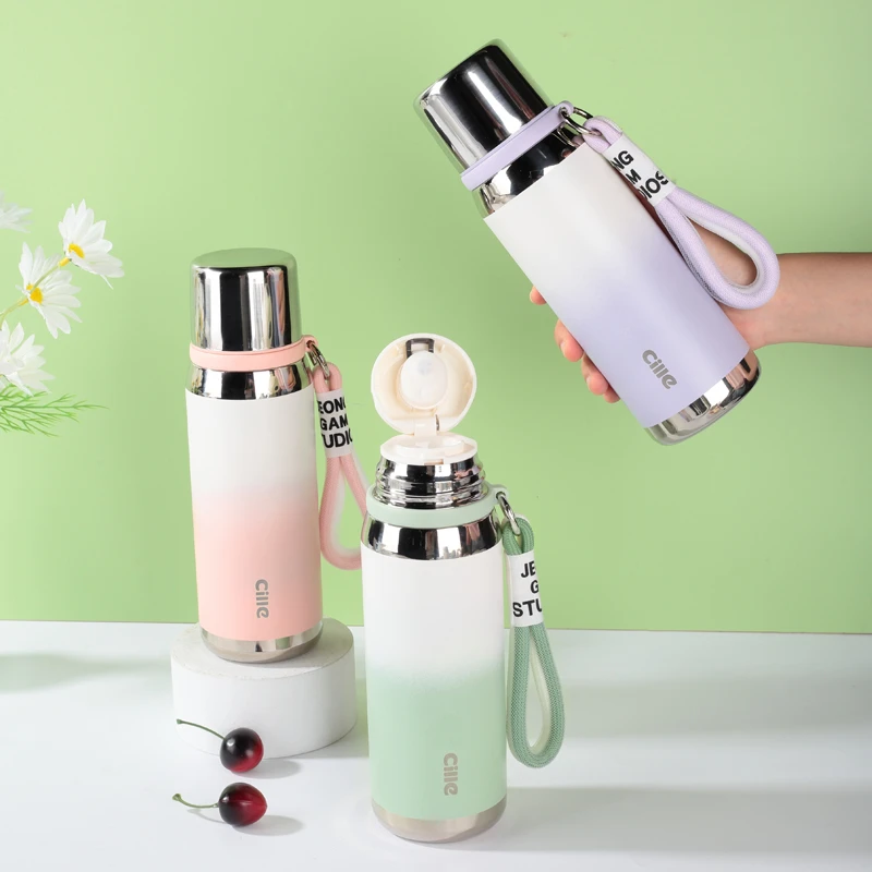 希乐家用保温杯保温杯女士可爱户外运动男女学生便携水杯直饮水壶