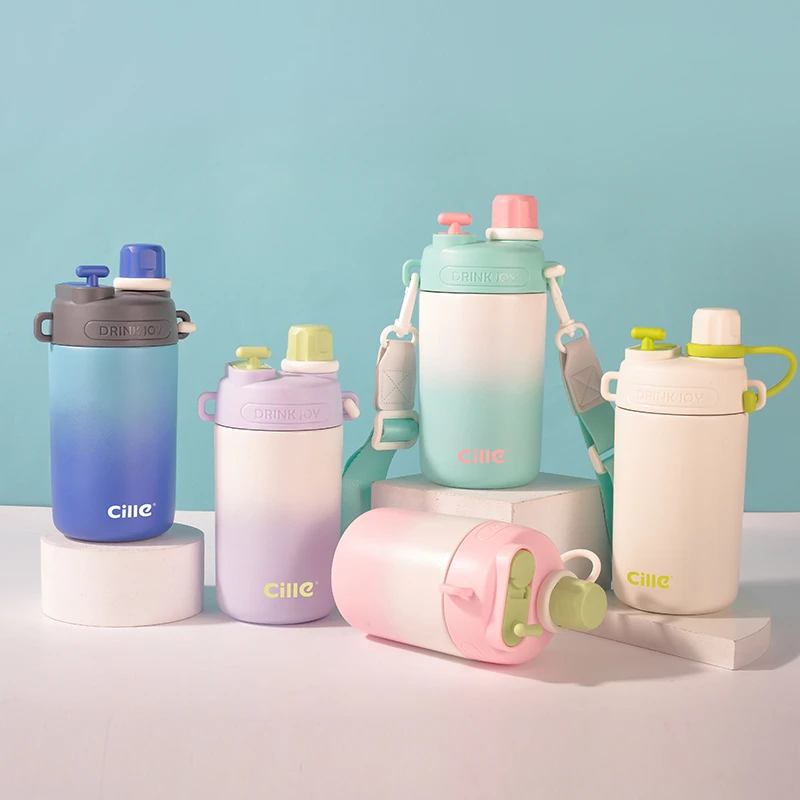 希乐保温杯可爱女士大容量直饮杯日常少女心呆萌粉嫩趣味弹盖水杯